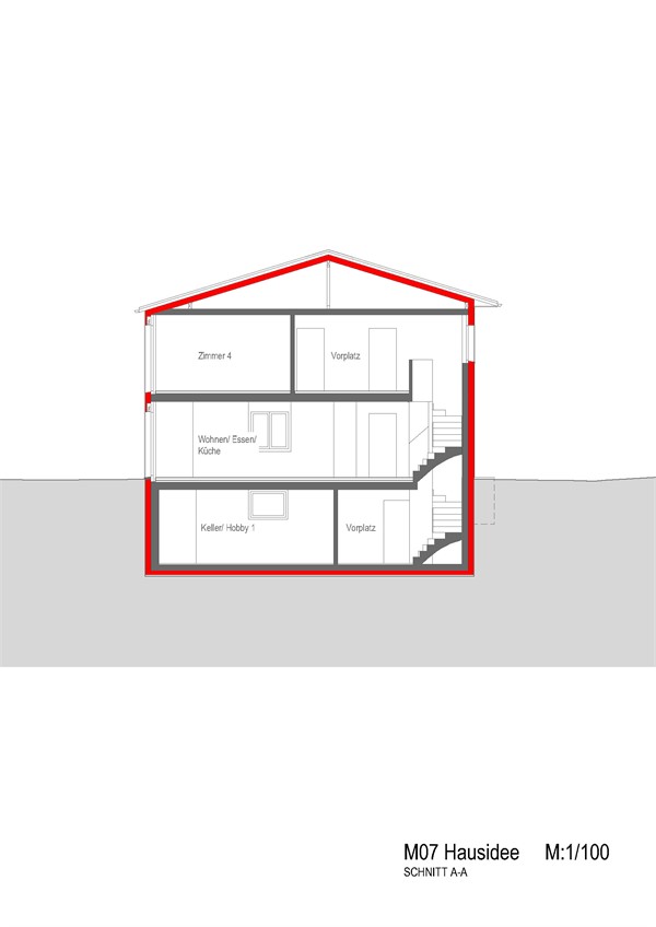 Einfamilienhaus M07 - Seitenansicht